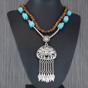 Long Mala Bead Necklace Boho Spiritual Jewelry